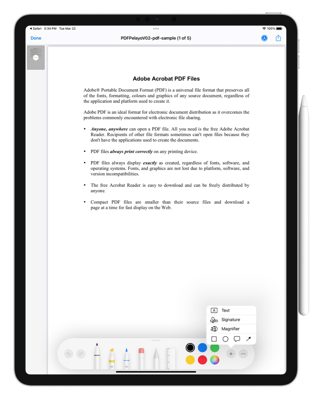 PDF Manager App = Ipad